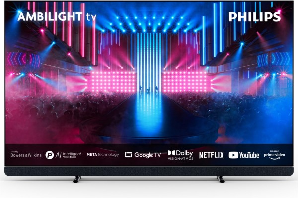65OLED909/12 164 cm (65") OLED-TV, 4K Ultra HD, Smart-TV, 120 Hz, DVB-T2/DVB-C/DVB-S2, OLED+, Sprachsteuerung