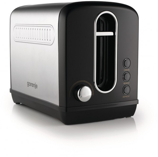 T1100CLBK Kompakt-Toaster edelstahl/schwarz