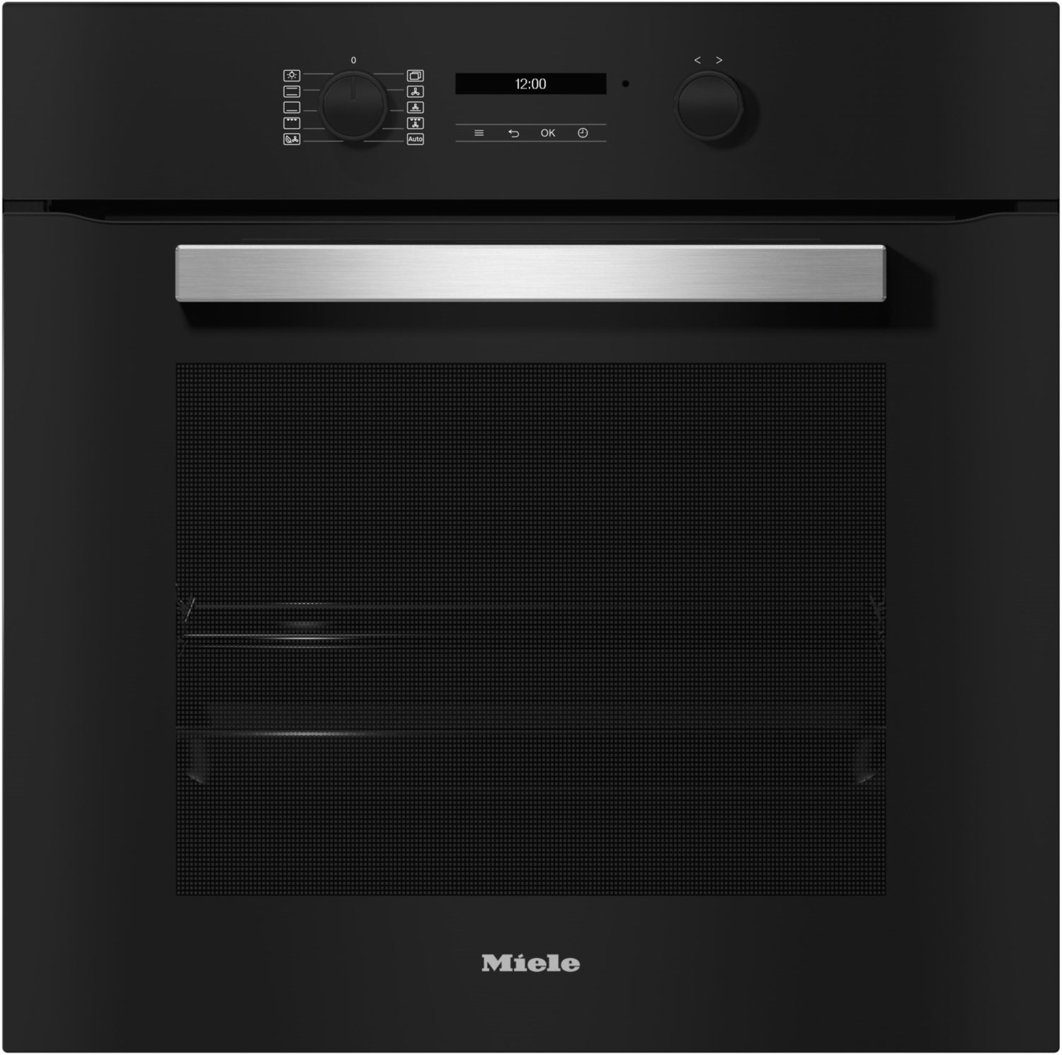 H 2465 B Active Einbaubackofen obsidianschwarz, 76 l, schnelles Vorheizen, Rückwand katalytisch beschichtet, 59,5 cm breit, A+