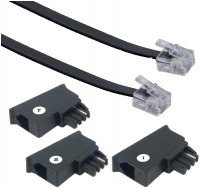 Telefon-Anschlussleitung (6m) schwarz