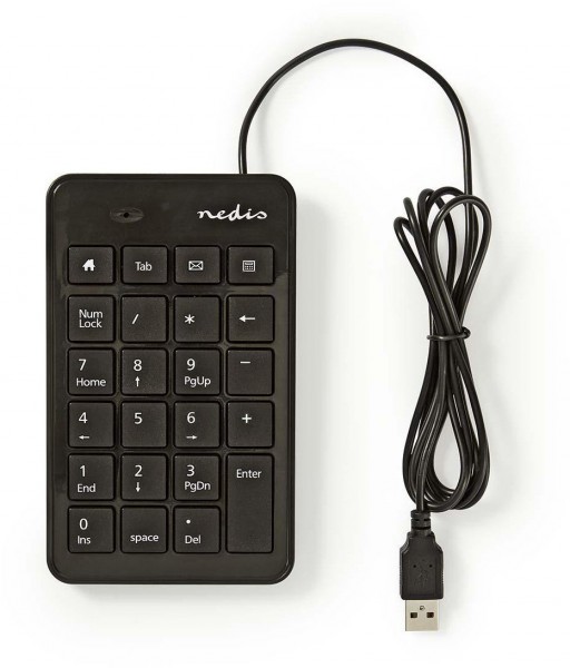 Kabelgebundene numerische Tastatur schwarz