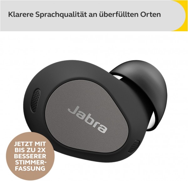 【新品未開封品】jabra ELITE10 ワイヤレスイヤホン Jabra Elite 10 True Wireless Kopfhörer titanium schwarz | EURONICS