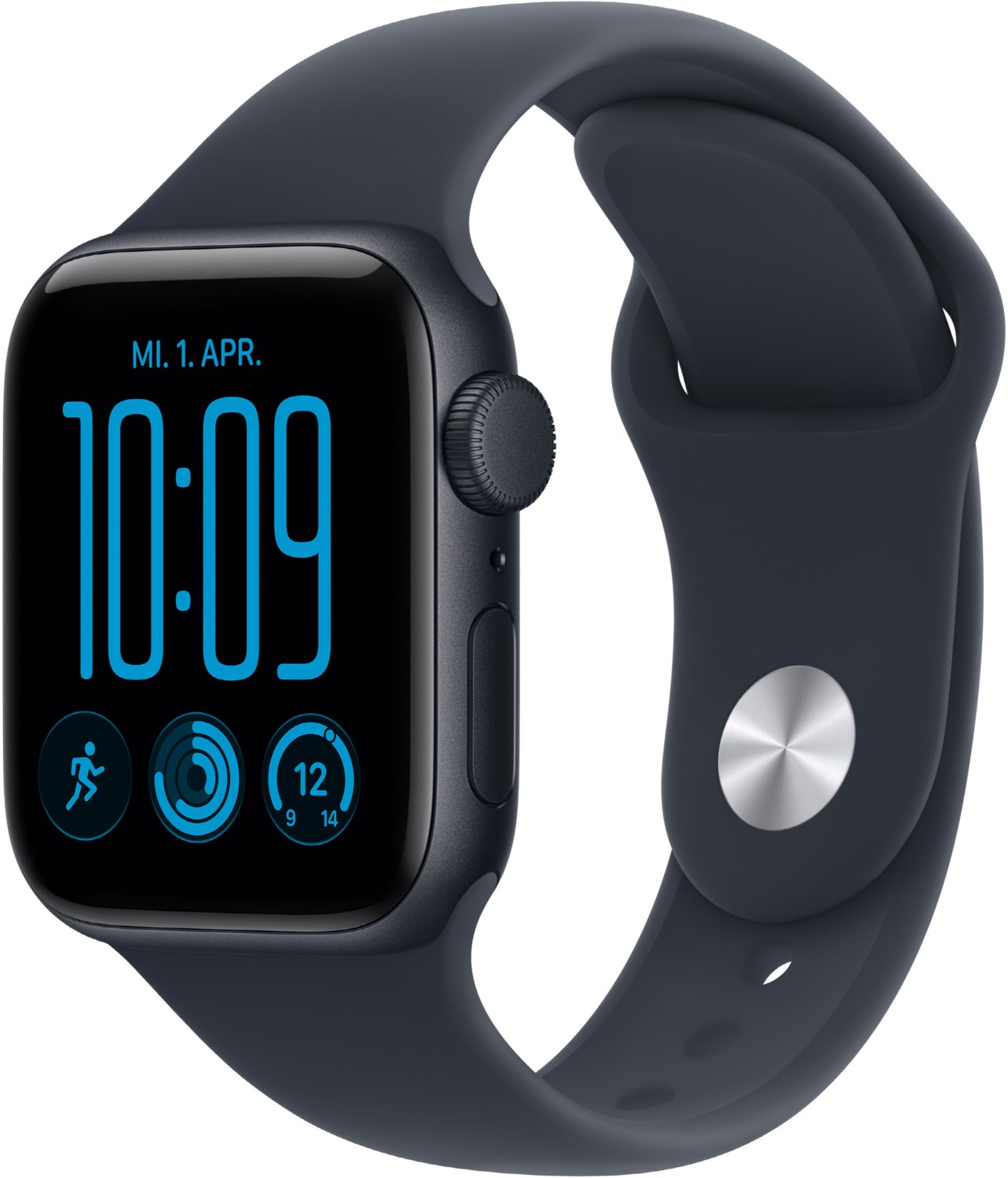 Apple Watch SE 3 (40mm) GPS Smartwatch Alu mit Sportarmband M/L mitternacht/navyblau