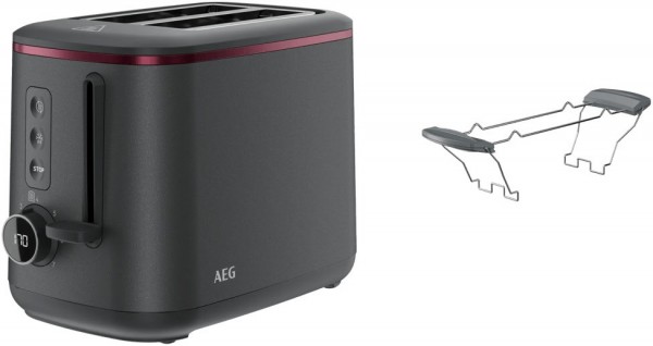 T6-1-4BO Doppelschlitz-Toaster obsidian schwarz