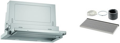 DMK4652EDX Flachschirm-Dunstabzugshaube bestehend aus D46ED52X1 + Z51ITI2X4 silbermetallic