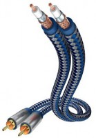 Premium Audiokabel (5,0m) Cinchkabel blau/silber