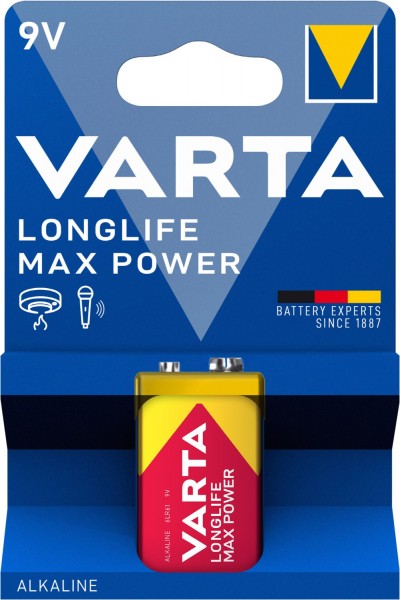 Longlife Max Power 9V Batterie 1er Blister