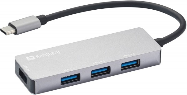 USB-C > 1x USB 3.0/3x USB 2.0
