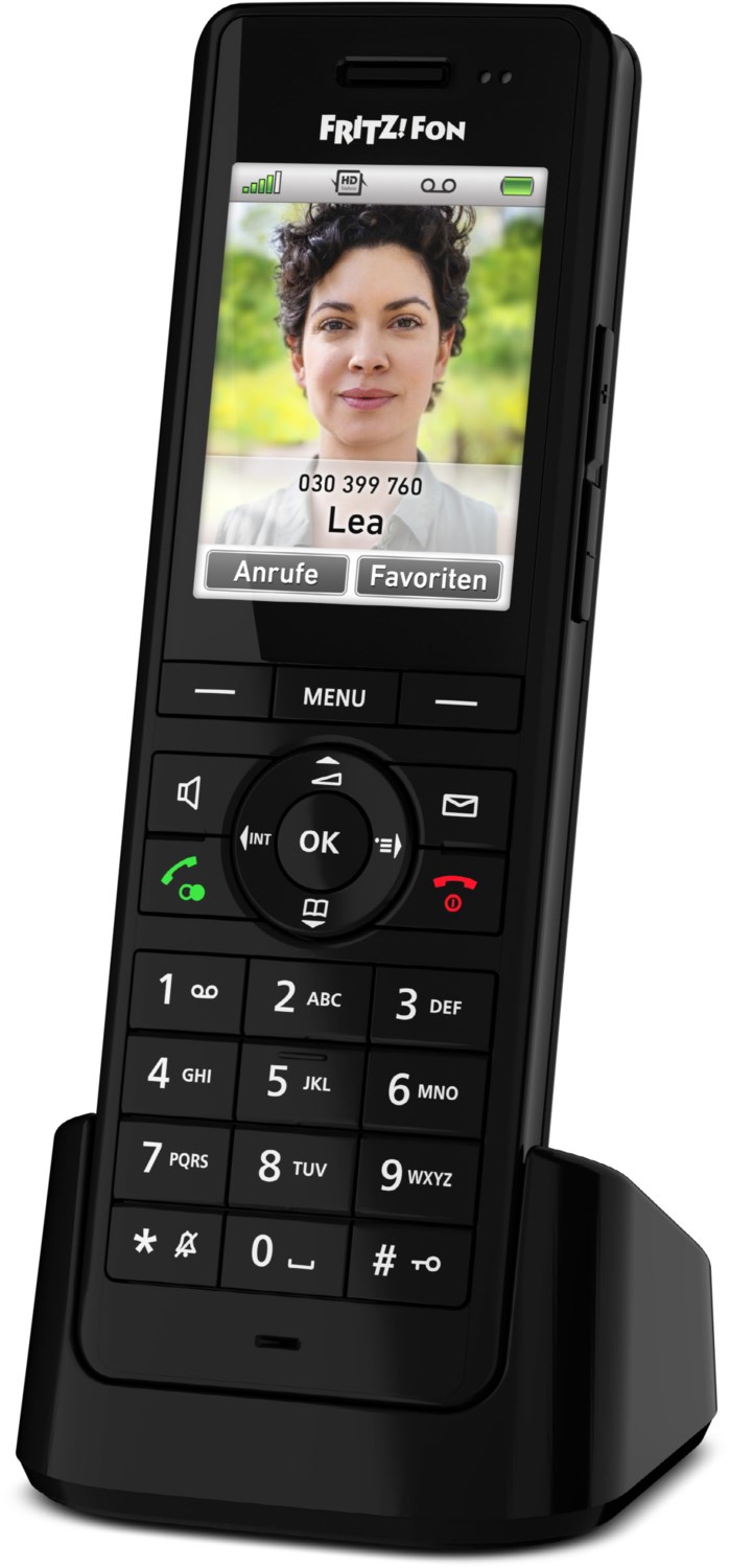 FRITZ!Fon X6 IP-Telefon Schnurlos mit Anrufbeantworter schwarz
