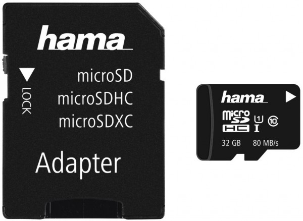 microSDHC (32GB) Class 10 + Adapter Speicherkarte