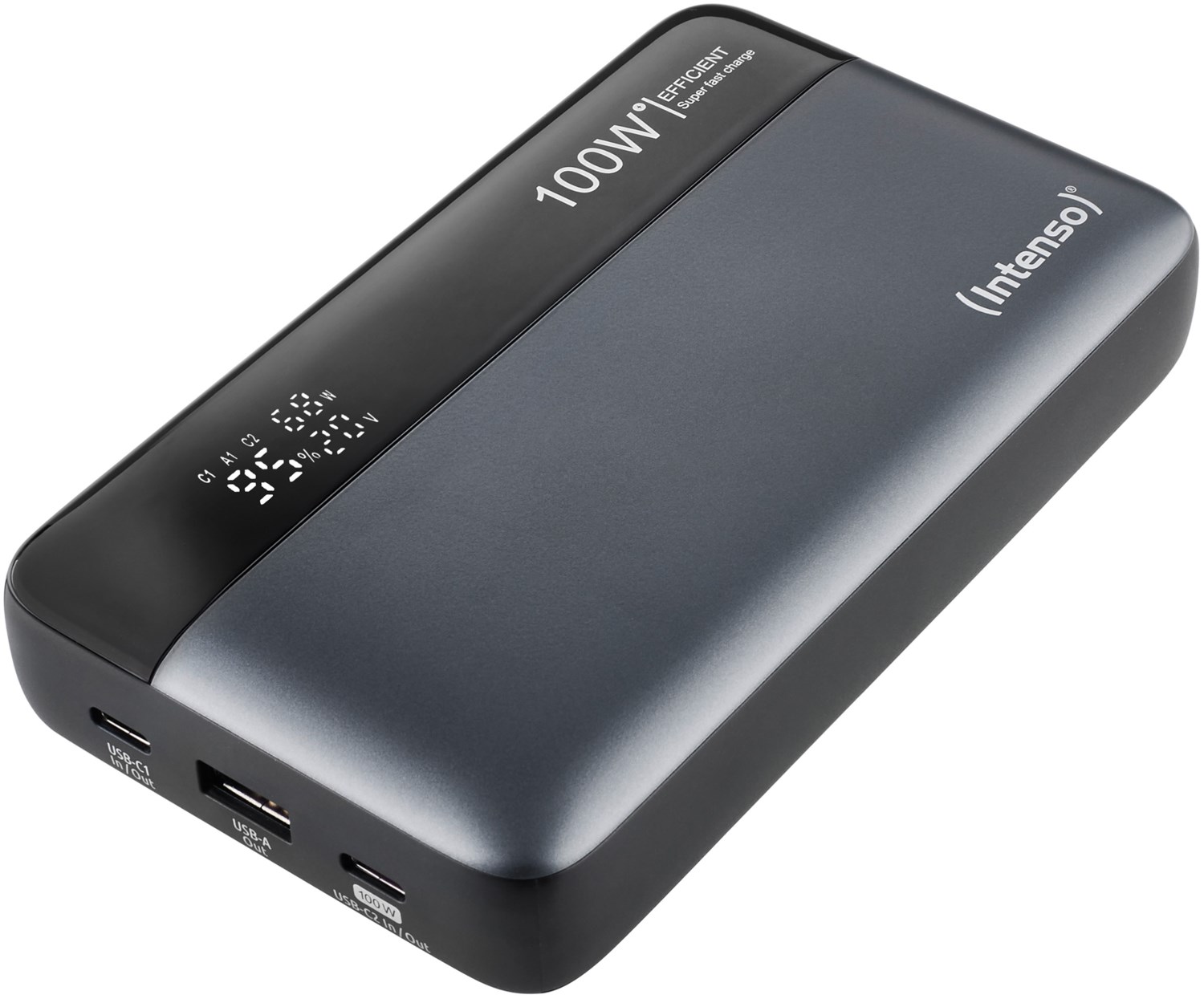 HE25000 (25.000mAh) Powerbank grau/schwarz