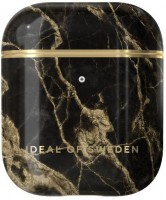 Print Case Kopfhörer Zubehör für AirPods golden smoke marble