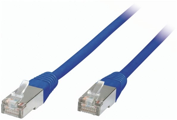 Patchkabel RJ45, CAT6 0,5m blau