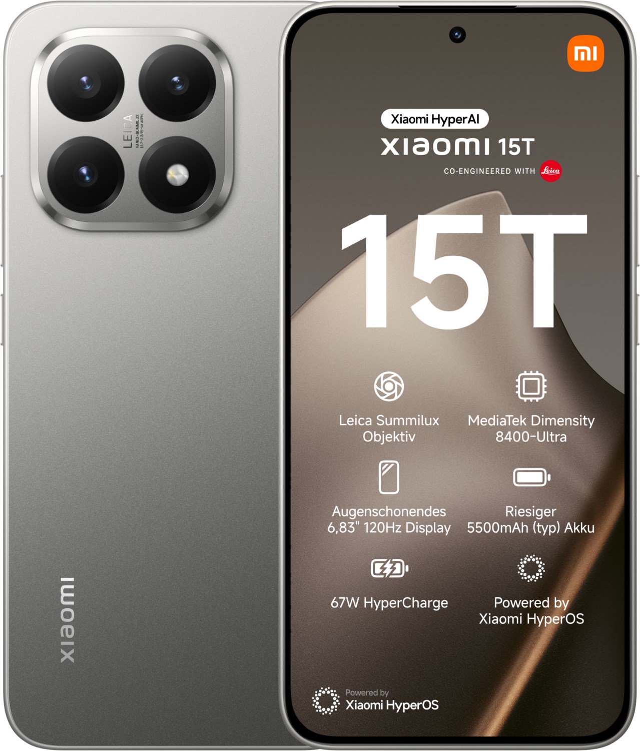 Xiaomi 15T 256 GB Grau 5G