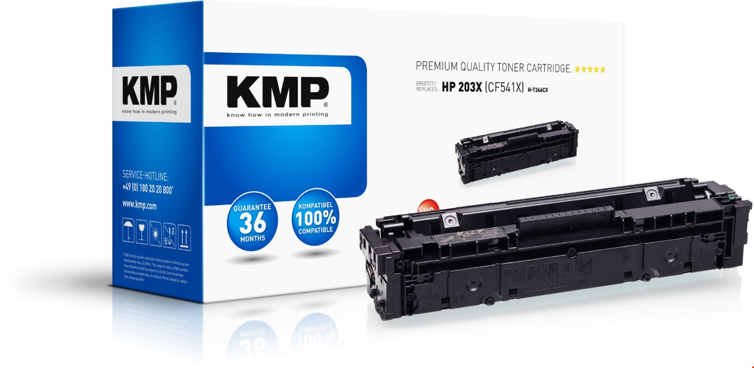 Image of H-T246CX (2.500 S.) Toner ersetzt HP 203X (CF541X) cyan