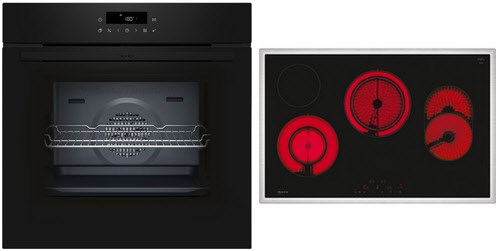Image of BTX48PB0 Herdset bestehend aus B2CCJ7AK3 + T18SDH9L0 schwarz/edelstahl