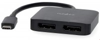 CCGB64375BK02 USB-C Adapter (0,2m) USB-C Stecker>2x DP Buchse schwarz