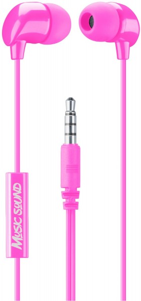 In Ear Earphones In-Ear-Kopfhörer mit Kabel pink