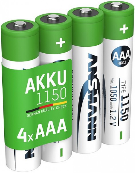 NiMH Micro AAA (1.050mAh) 4er Akku