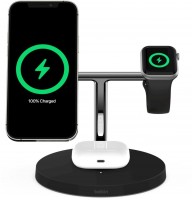 Drahtlos 3-in-1-Ladegerät mit MagSafe schwarz