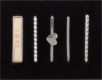 Smartwatch Charms shiny heart silver