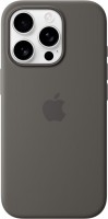 Silikon Case mit MagSafe für iPhone 16 Pro steingrau