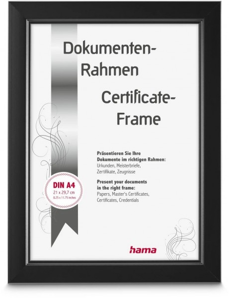 Kunststoffrahmen Chill 21 x 29,7cm schwarz