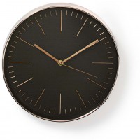 CLWA013PC30BK Wanduhr schwarz/rosegold