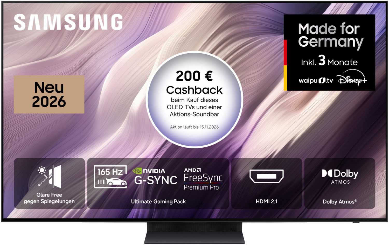 GQ48S95HAE 120 cm (48") OLED Vision AI Smart TV graphitschwarz, 4K Ultra HD, 120 Hz, Sprachsteuerung