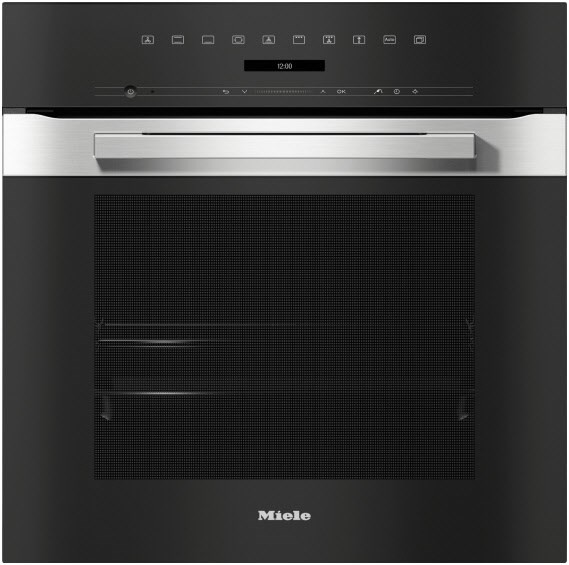 H 7262 B Einbaubackofen edelstahl/cleansteel, 76 l, schnelles Vorheizen, Rückwand katalytisch beschichtet, 59,5 cm breit, A+