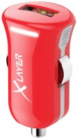 KFZ-Ladegerät USB Adapter 2.4A Colour Line rot
