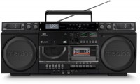 Life P66538 Boombox (MD44538) Radio-Rekorder mit CD + Kassette schwarz