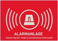 Warnaufkleber Alarm (148x105mm) ohne ABUS Logo