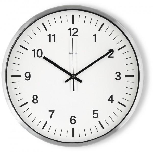 Shiny Wanduhr aluminium