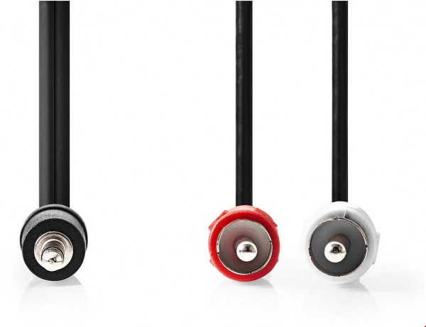 CAGL22200BK150 Stereo-Audiokabel (15m) 3.5 mm Stecker>2x RCA Stecker schwarz