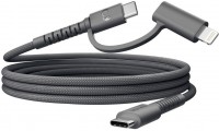 FlexWave USB-C>-C/Lightning-Kabel (2m) strom grey