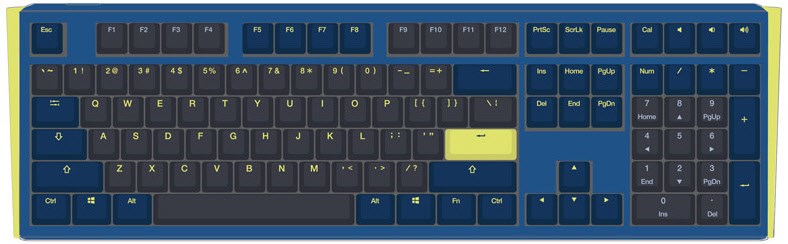 One 3 Daybreak MX-Black (DE) Gaming Tastatur blau