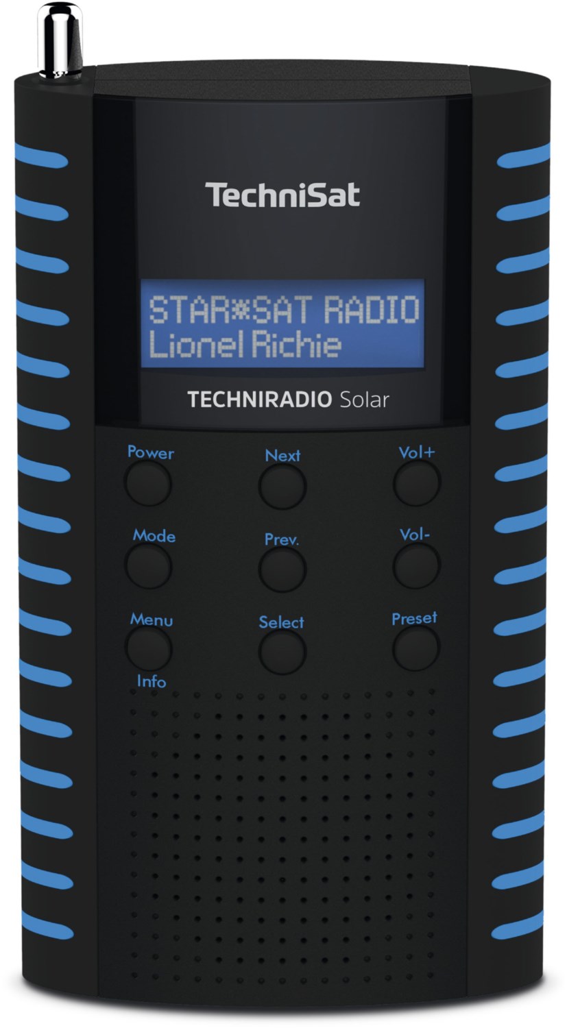 TechniRadio Solar Taschenradio schwarz/blau