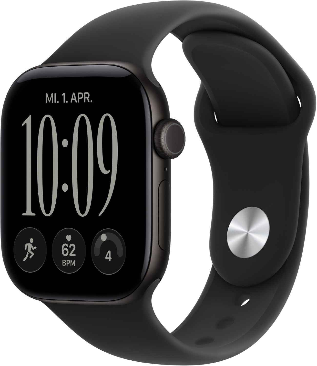 Watch Series 11 (46mm) GPS Smartwatch Alu mit Sportarmband M/L diamantschwarz/schwarz
