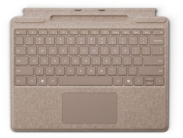 Surface Pro Keyboard mit Stiftaufbewahrung graubeige