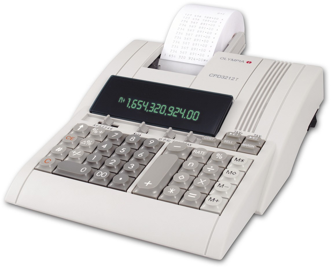 CPD 3212T Tischrechner mit Drucker weiß