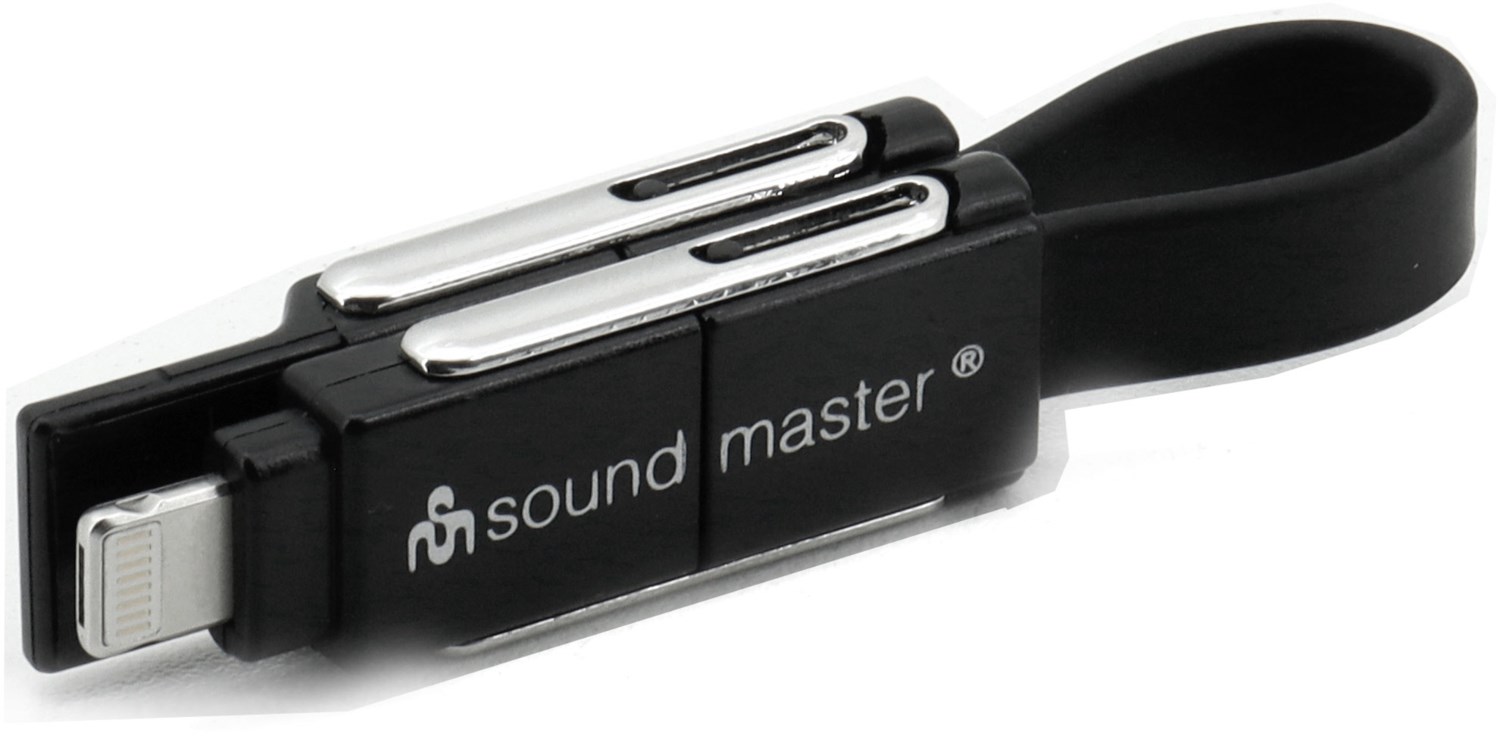 AD6SW 6 in 1 USB Adapterkabel mit Schlüsselanhänger schwarz