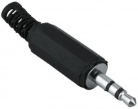 3,5mm-Klinken-Stecker, 3pol. Stereo schwarz