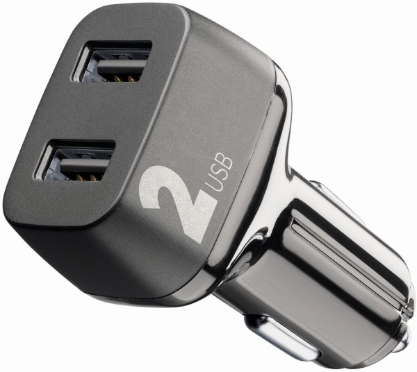 Dual USB Ladegerät (24W) KFZ-Handy-Zubehör schwarz