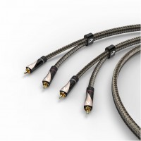 Audio-Kabel (0,5m) 2 Cinch-Stecker>2 Cinch-Stecker braun
