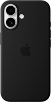 Silikon Case mit MagSafe für iPhone 16 schwarz