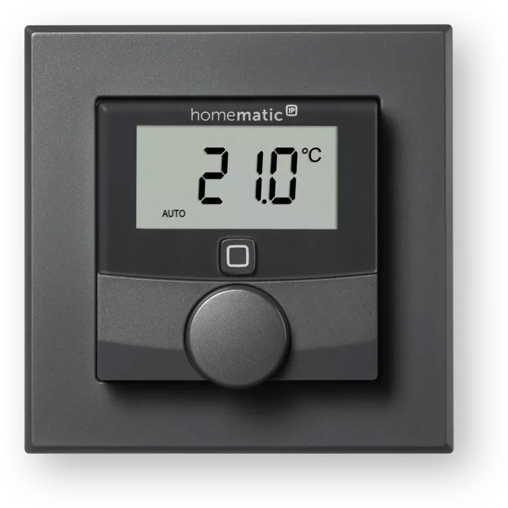 Wandthermostat mit Luftfeuchtigkeitssensor anthrazit