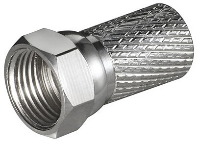 F-Stecker (7mm) vernickelt