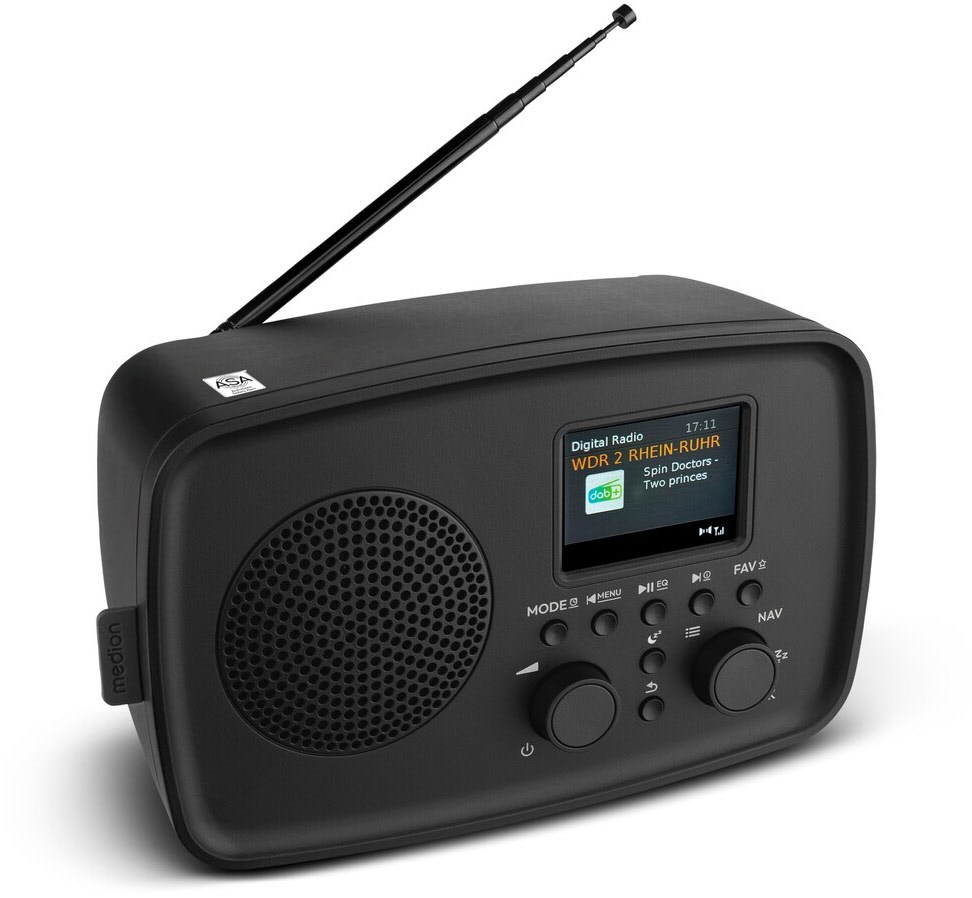 Life DRE-1 (MD89288) DAB Radioempfänger schwarz