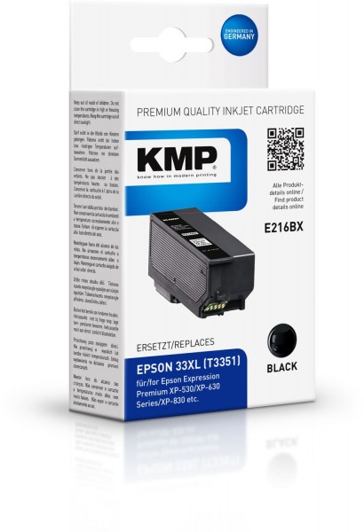 E216BX (530 S.) Tintenpatrone ersetzt 33XL (T3351) schwarz
